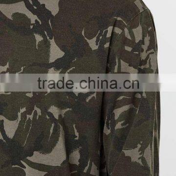 Camo Printed Longline t Shirts Mens Long Sleeve T-shirt Custom for Man photo-4