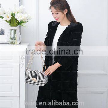 Rex Rabbit Fur Coat With Hood Thick Real Rabbit Fur Coat Winter Jacket for Women Genuine Fur Coat Customize Female Clothing photo-6