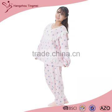 100% Polyester Fabric Coral Fleece Pajama For Women Dressing Gown