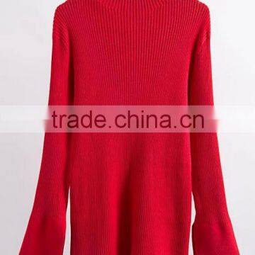 EY0878S 2016 Winter Ladies Red Mock Turtleneck Poncho Sweater photo-5