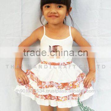 Thai girl cotton children's clothing dress outfit elephant design