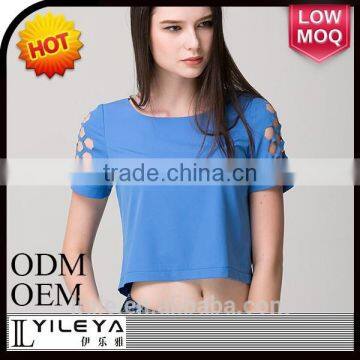 YILEYA Latest New Design Ladies Hot T-shirt Custom