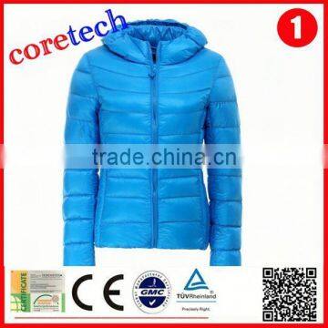 washable Windproof down jacket women factory