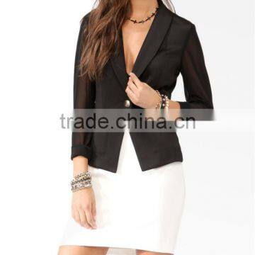 Mesh Panel Blazer