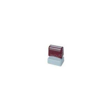 Dual foam rectangle Reture Address and Logo flash Pre Inked Rubber Stamps with Burgundy Handle