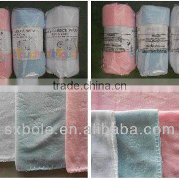 Custom high quality fleece baby blanket wholesale