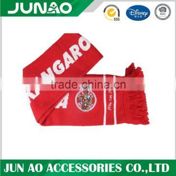 Fashionable Personalized Acrylic Knitted Football Fan Scarf