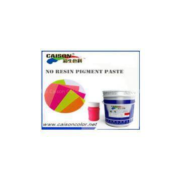 Fluorescent cerise water based pigment paste，red pigment paste for fabric printing with high temperature resi