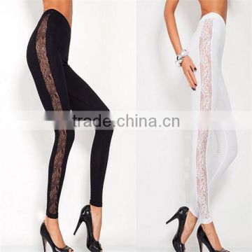 Women Lace Sexy Leggings Skinny Stretch Summer Trousers Casual Pencil Long Pants