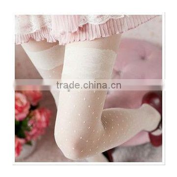 New Design Promotion Exclusive Sexy Sweetheart Cute Lace Bow Jacquard With Dots Heart Christmas Sheer Tattoo Women Stocking