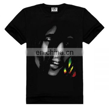 Wholesale new coming bob marley apparel fashion cotton men's 3d printed t shirts