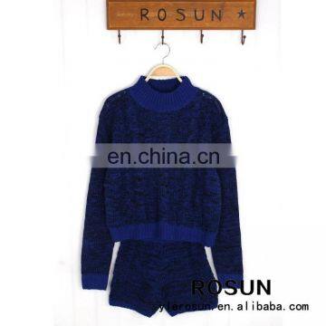 Popular ladies winter wholesale women crop top sweat suit