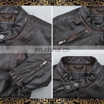 2015 New Model Designer Genuine Leather Jacket photo-4