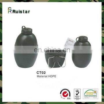 Wholesale 100% eco-friendly Army Green Water Canteen Bottle