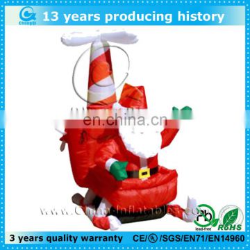 new design inflatable christmas santa airplane