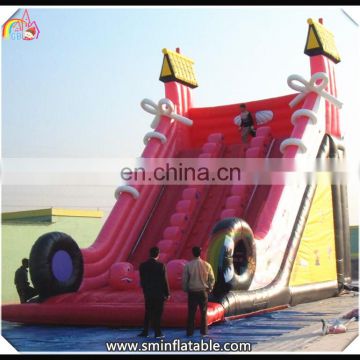 Custom slip n slide inflatable,giant inflatable pink slide,inflatable double lane slip slide