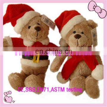 OEM plush stuffed soft christmas plush bear toy