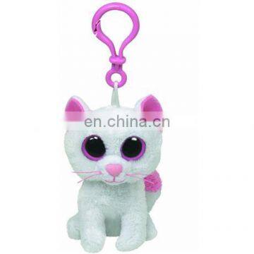 Ty Beanie Boos baby plush toy the cat key buckle Pendant