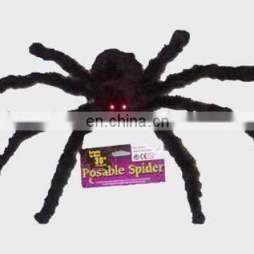 Simulation black shining halloween decoration spider toy for kids