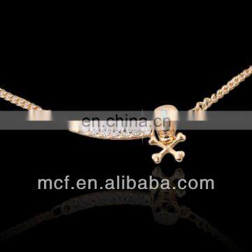 Promotional wholesale custom crystal souvenir metal rhinestone necklace manufacturer in yiwu China MCB-0001