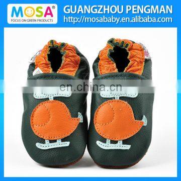 Newborn To Toddler Boy Blackish green Aircraft Pattern Soft Sole Genuine Leather Loafers Size 0-4 Years