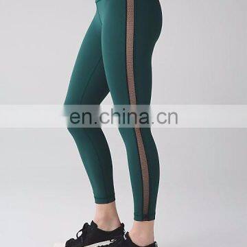 Sexy mesh insert yoga pants workout fitness women leggings