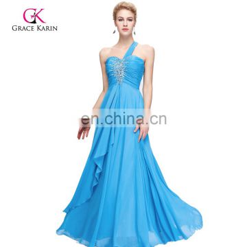 Grace Karin One shoulder Long Chiffon Evening Gowns Party Gowns CL3120-3