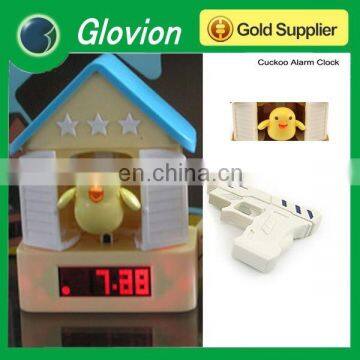 Top quality Bird Style Creative Gun Alarm Clock novelty design gun clock gun shooting clock