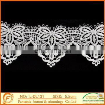 fancy scallop pearl embroidery lace trim