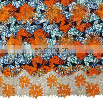 New Product Fashion Design African Guipure Lace Wax Prints Fabric photo-2
