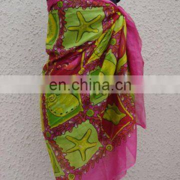 100% Cotton Printed Beach Sarong for Promotion & Retail Sale