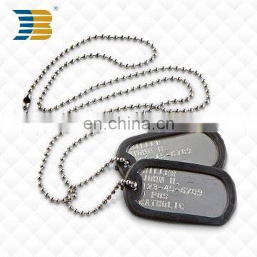 printed stainless steel blank metal military dog tag stamped jewelry tags