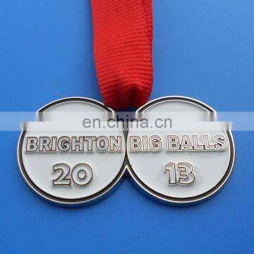 BRIGHTON BIG BALLS METAL MEDAL WITH RED RIBBON