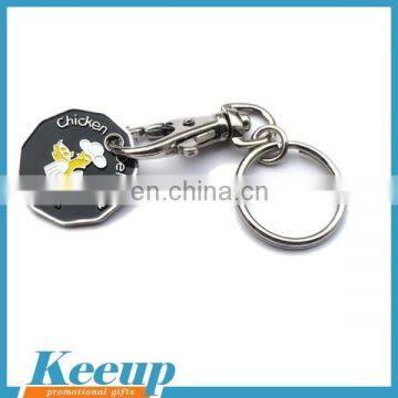 Custom Cute Coin Euro Keychain for Promotional Merchandise