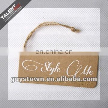 High Quality Spot UV printed Kraft paper hang tag for garments