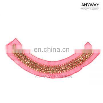Clothing beaded neckline;apparel beaded neckline;garment beaded neckline