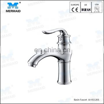 High-end washbasin faucet copper hot and cold bathroom sink mixer tap with replaceable aerator