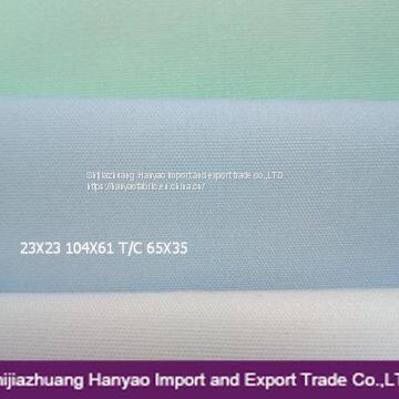 Dyed Plain Woven Fabric T/C 65/35 23x23 104x61 for Medical Care