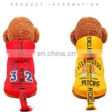 Cool Pet Dog Fleeces Coat Clothes Overcoat Ribbon Letters Hoodies Small Dog Winter Jacket photo-6