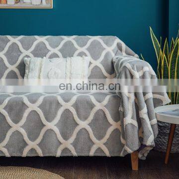 High Quality 100% Polyester Sofa Protector Plush Couch Cover for Winter photo-5