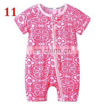 2019 New Summer Newborn Baby Girls Big Flower Zipper Overalls Clothes Cotton Rompers Baby Clothes Over 40styles photo-2