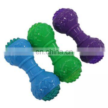 Flashing Glow in The Dark Interactive Pet Toys Diamond Shape LED Light up Squkey Dog Ball photo-3