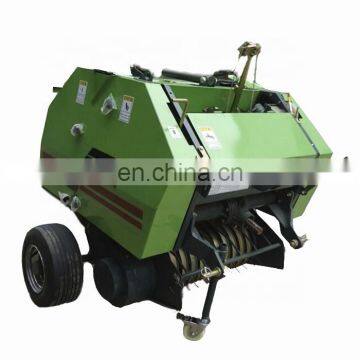 Tractor mounted PTO mini round hay straw baler machine