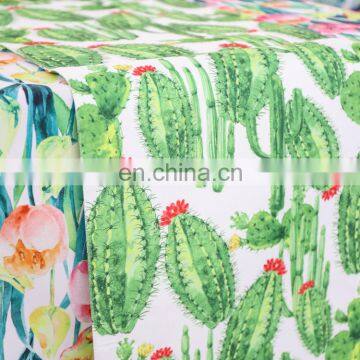 Custom Watercolor Cactus Durable Cotton Linen Table Runner photo-5