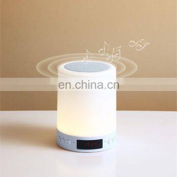 Wholesale Smart Bluetooth Speaker Night Light With Alarm Clock Display Alarm Clock 7 Color Night Light photo-4