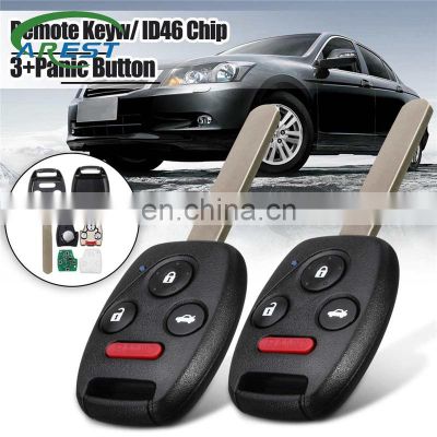 Car Entry Remote Key 3+1 Buttons 313.8Mhz With ID46 Chip KR55WK49308 Fob For Honda for Accord Pilot 2008 2009 2010 2011 -2015