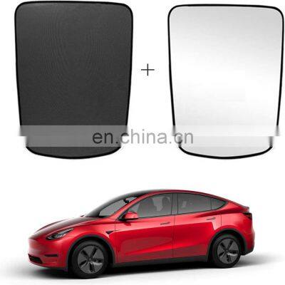 Sunroof For Tesla Model Y Car Sunshades With Heat Insulation Film Car Window Shade Sun Visor Blinds For Kids