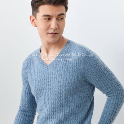 Wholesales Men′s V-Neck Pullovers Autumn Cashmere Sweater