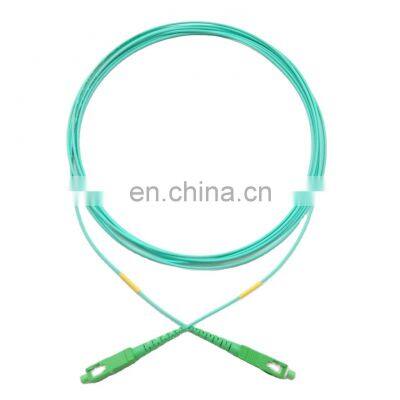 1.6mm 3.5m sm simplex optic fiber patch cord aqua color sc apc G657A2 cordon de raccordement fibre optique