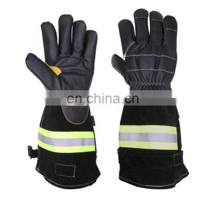 HANDLANDY Grain Leather Cowhide MIG Welding Gloves with Reinforced Palm Fireplace Gloves with Cuff for Extra Protection